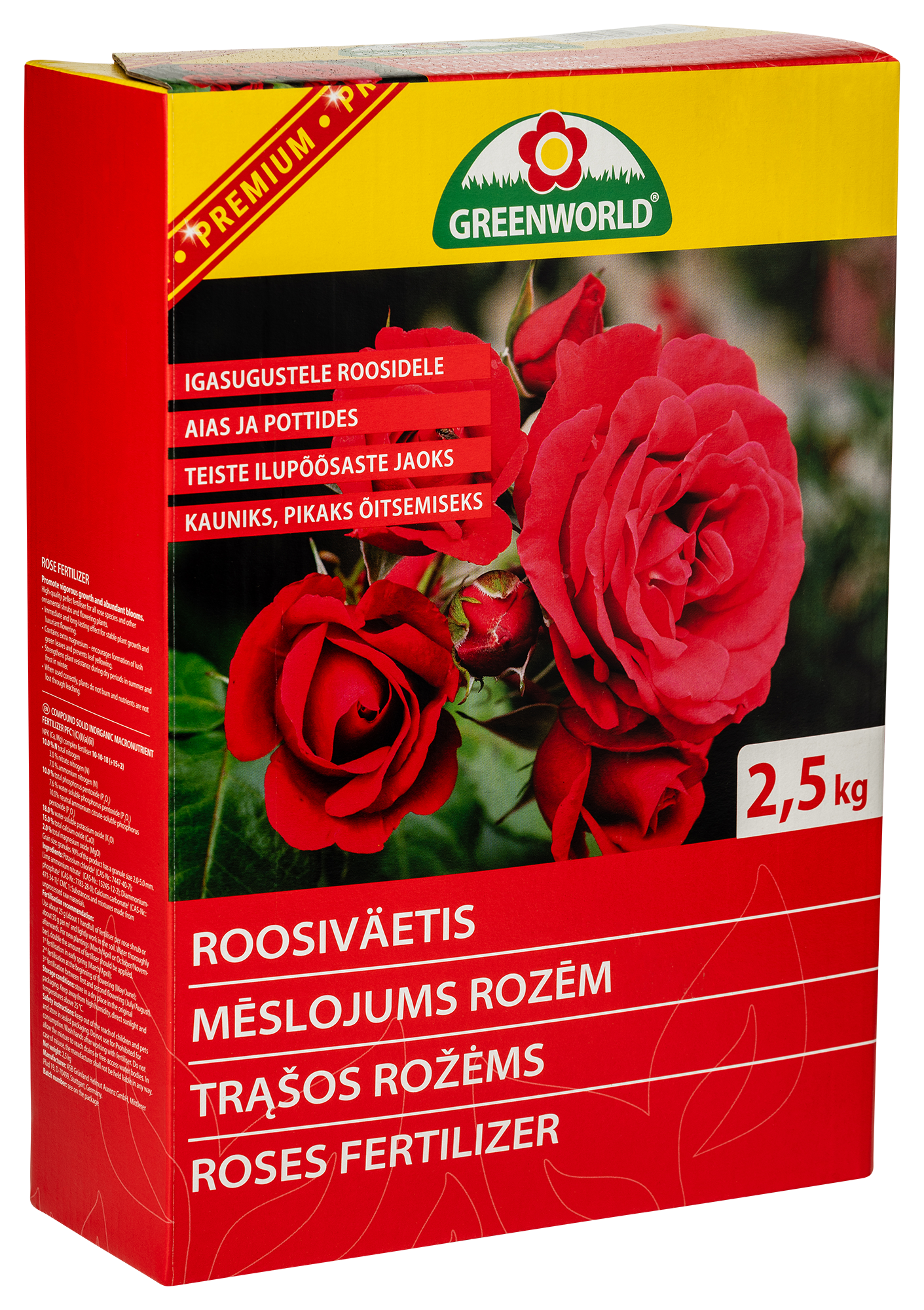 GREENWORLD Rožu mēslojums 2.5kg