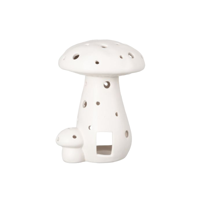 Keramikas laterna sēnes formā