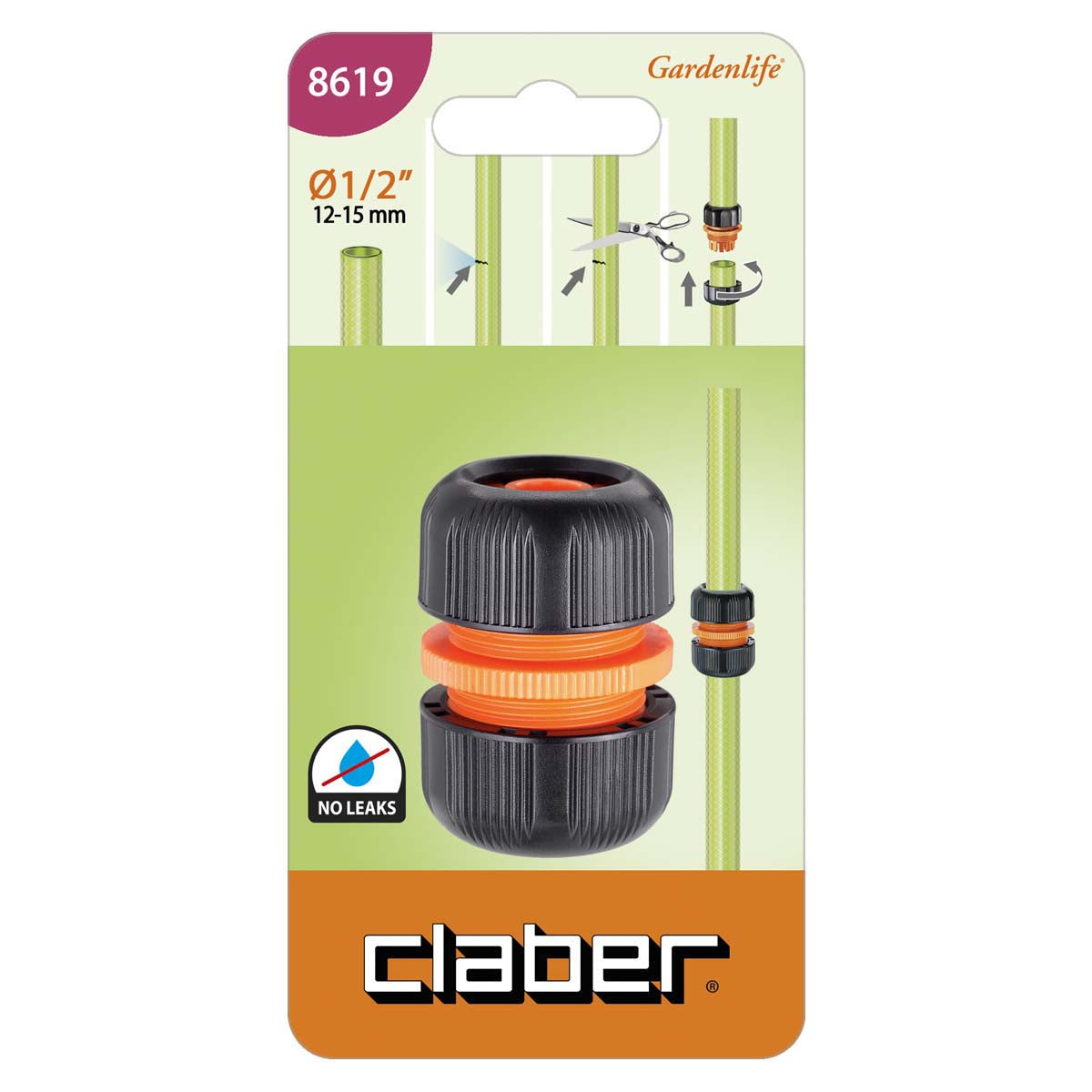 CLABER 1/2'' šļūtenes remontsavienojums