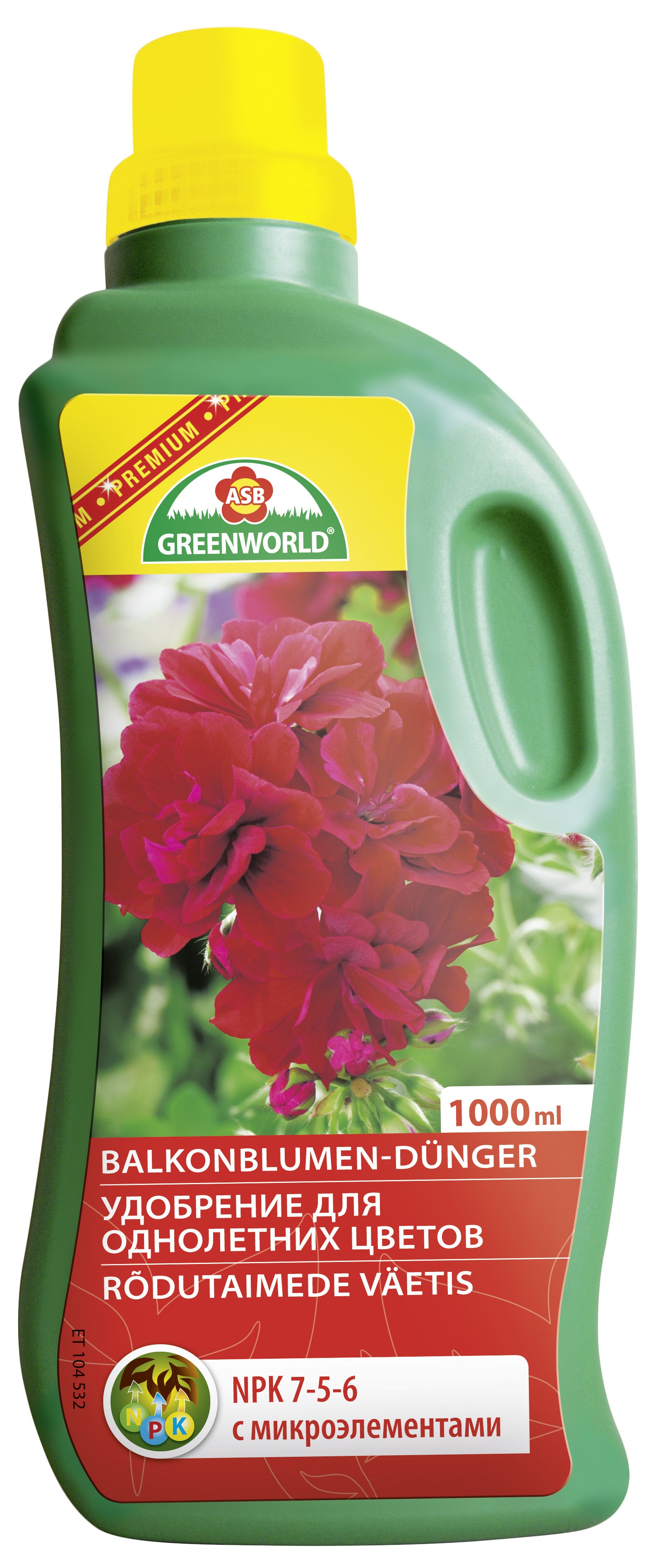 GREENWORLD mēslojums balkona puķēm 1L