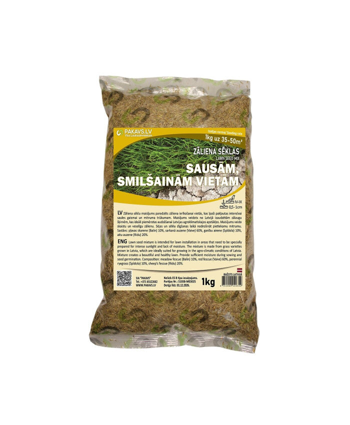 Zāliena sēklu maisījums sausām, smilšainām vietām 1kg