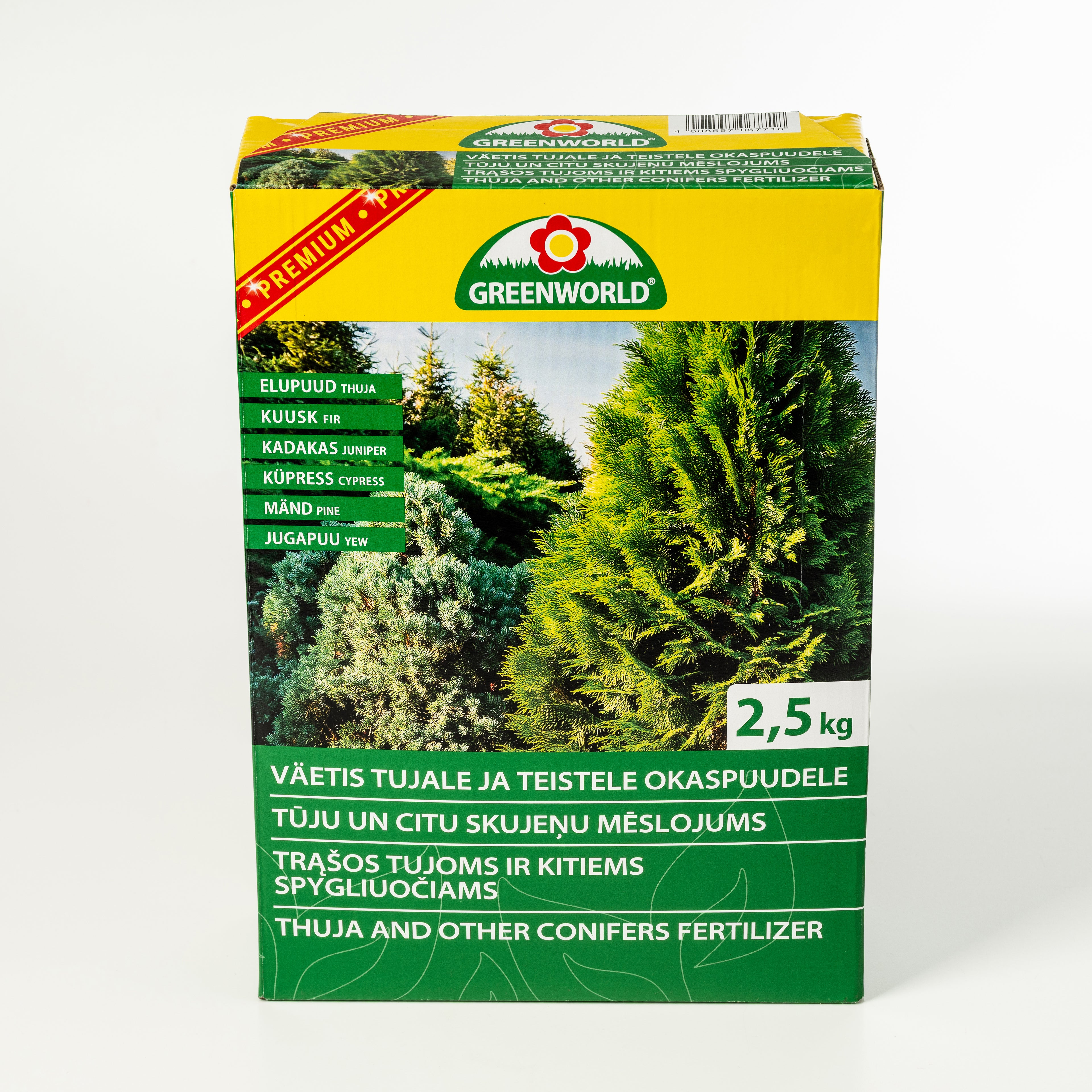 GREENWORLD Tūju un skujokoku mēslojums 2.5kg