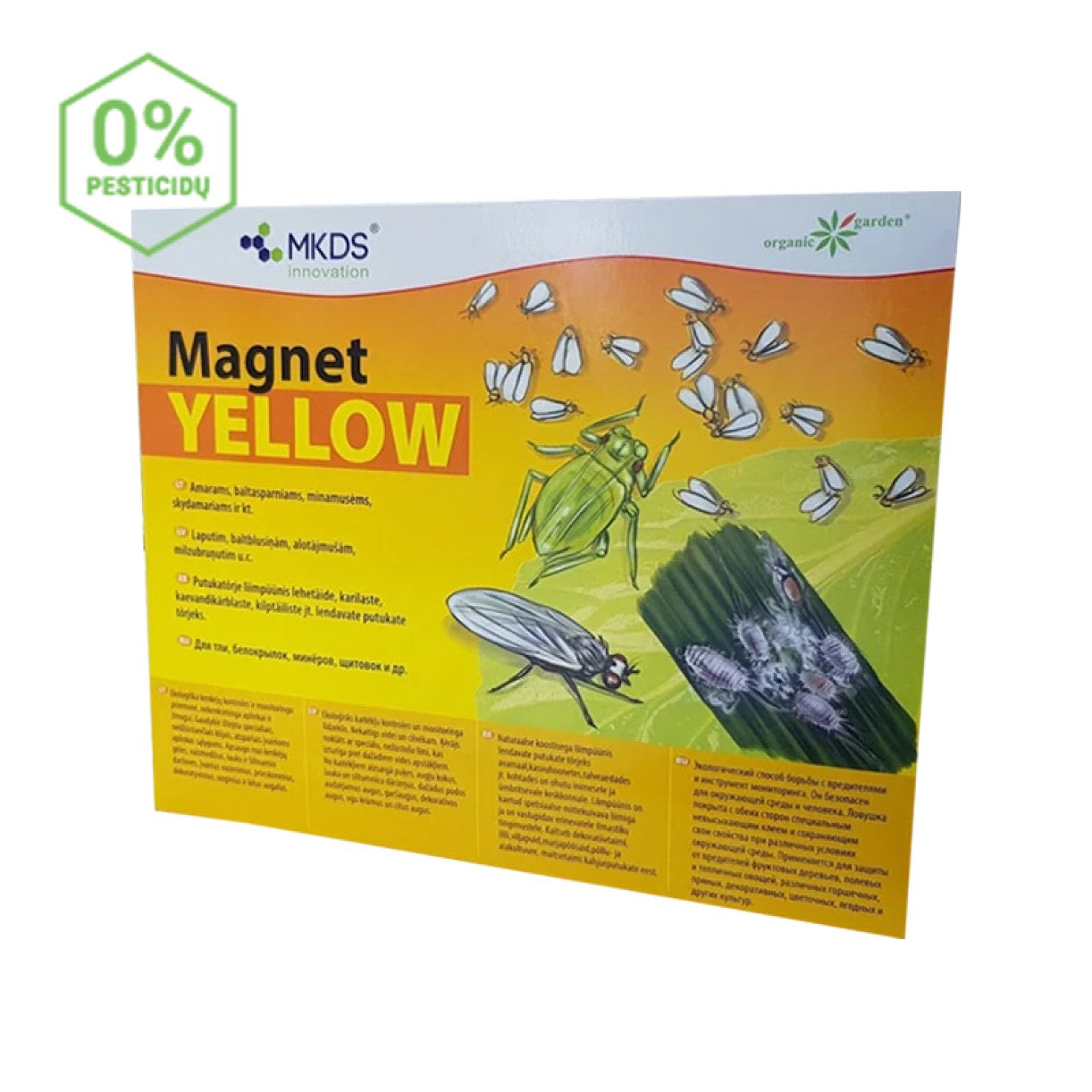 MKDS Magnet Yellow lipīgās lamatas Laputīm, baltblusiņām